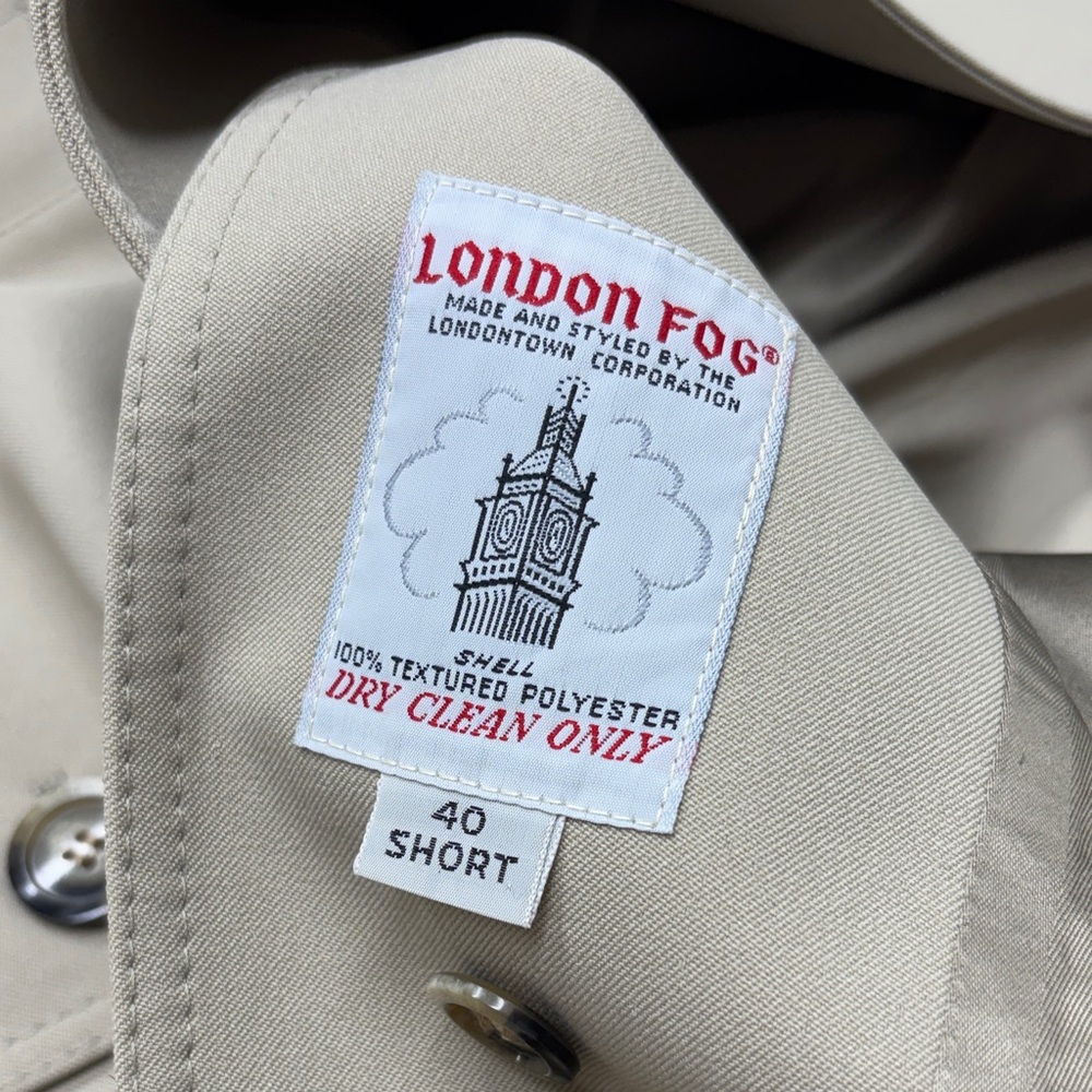 Vintage London Fog Maincoat Men's Khaki Trench Coat - Picture 10 of 11